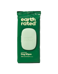 Earth Rated Textured Pet Grooming Wipes, Unscented, 100ct