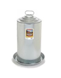 Double Wall Metal Poultry Fount Waterer, 8 Gallon