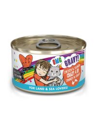 Weruva BFF OMG GRAVY! "Crazy 4 U!" Grain-Free Chicken & Salmon Can 2.8oz