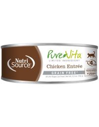 NutriSource® PureVita Chicken Entrée Limited Ingredient Grain Free Wet Cat Food, 5.5oz Can