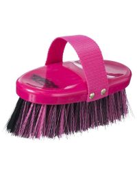 Tough1 Comfort Grip Angled Medium and Soft Bristle Brush, Pink