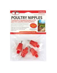 Little Giant Poultry Nipple, 4 Pack