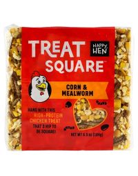 Happy Hens Treat Square, Corn & Mealworm, 6.5 oz.