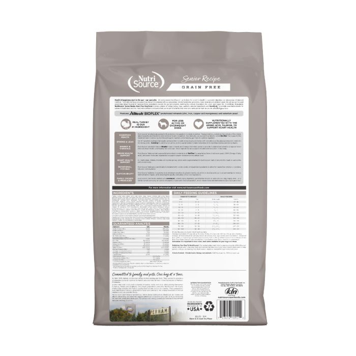 NutriSource Grain Free Senior Recipe Dry Dog Food Spikes Houles Feed
