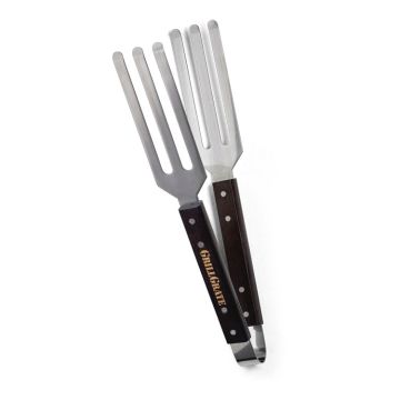 GrillGrate Stainless Steel 3 Prong Tongs