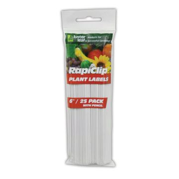 Luster Leaf Rapiclip, 6" White Label, 25 pack with Pencil