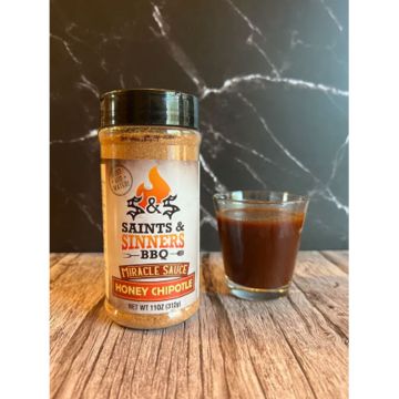 Saints & Sinners BBQ Miracle Sauce Bottle