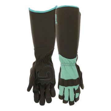 mud® Gauntlet Gloves Synthetic Leather Palm & Cinch Band Wrists Mint