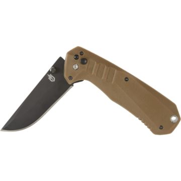 Gerber Haul Stainless Steel Folding Knife, Black/Brown