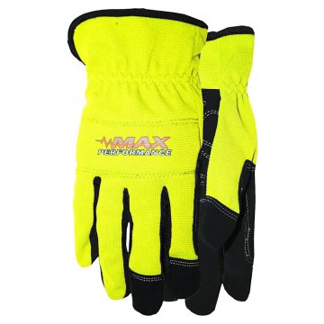 Midwest Quality Gloves Max Performance Men's Gloves Hi-Vis Yellow