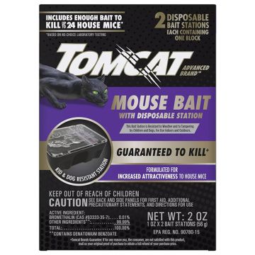 Tomcat Advanced Brand™ Mouse Bait Disposable Station, 2pk