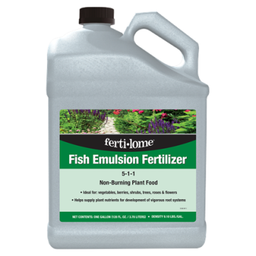 Fertilome, Fish Emulsion Fertilizer 5-1-1 Non-Burning Plant Food, 1 gallon
