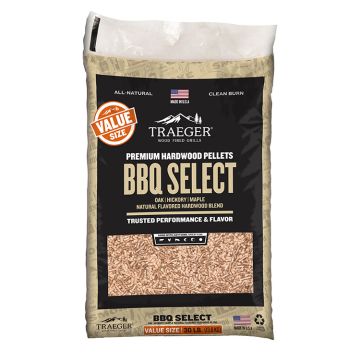 Traeger, BBQ Select Hardwood Pellets, 30 lbs