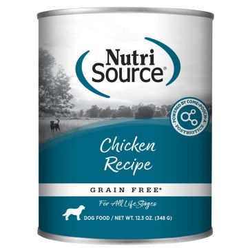 NutriSource® Chicken & Rice Recipe Dog Food, 12.3 oz can
