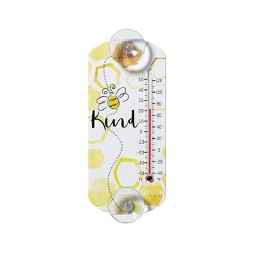 Taylor Bee Kind Tube Thermometer Plastic Multicolored