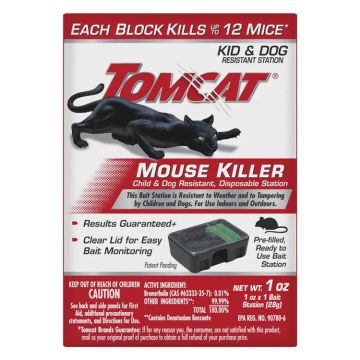 Tomcat® Mouse Killer Child & Dog Resistant, Disposable Station, 10oz