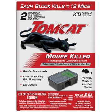Tomcat® Mouse Killer Child Resistant, Disposable Station, 2oz
