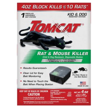 Tomcat® Mouse Killer Child Resistant, Disposable Station, 4oz