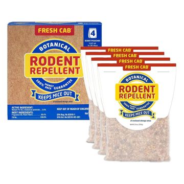 Fresh Cab Rodent Repellent - Keeps Mice Out, 4 Scent Pouches 