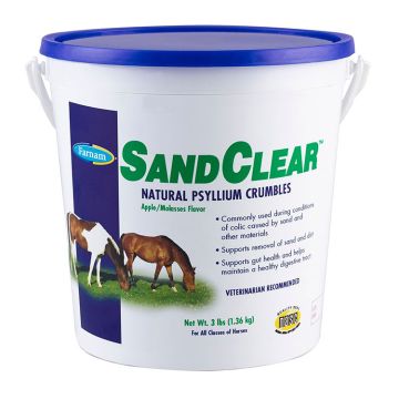 FARNAM SandClear Natural Psyllium Crumble, Solid, Slight Apple Flavor, 3 lb 