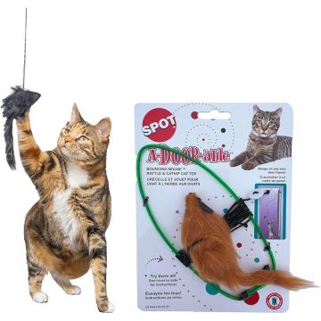 SPOT A-Door-Able Bouncing Mouse Rattle & Catnip Toy