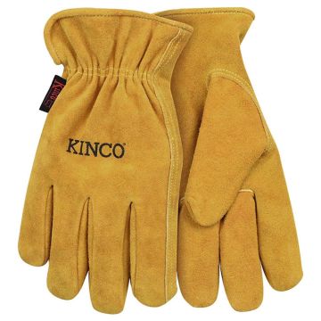 KINCO® Suede Cowhide Driver Gloves Golden