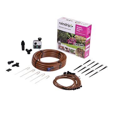 Raindrip Flower, Shrub & Tree Watering Kit With Timer