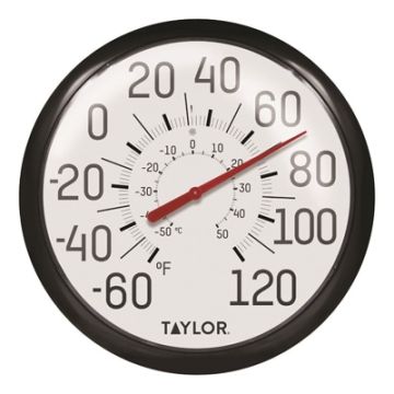 Big & Bold Black and White Dial Thermometer
