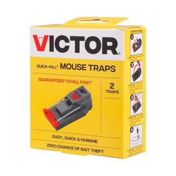 Victor Quick-Kill Small Snap Trap For Mice, 2 pk