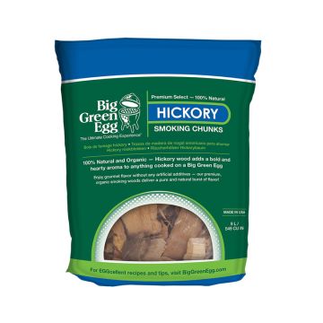 Big Green Egg Premium Hickory Wood Chunks 9L Bag