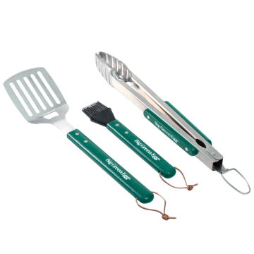 Big Green Egg Stainless BBQ Tool Set with Wood Handles