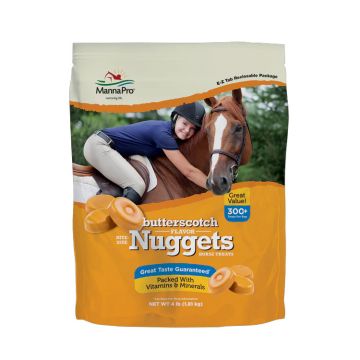 Manna Pro Bite-Size Nuggets Horse Treats, Butterscotch, 4lb 