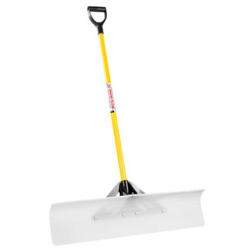 THE SNOWPLOW "The Original Snow Pusher" with D-Grip 36IN Poly-Blade 47.5IN Metal Handle