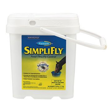 FARNAM SimpliFly Feed-Thru Fly Control, Pellet, Green, Alfalfa, 3.75 lb 