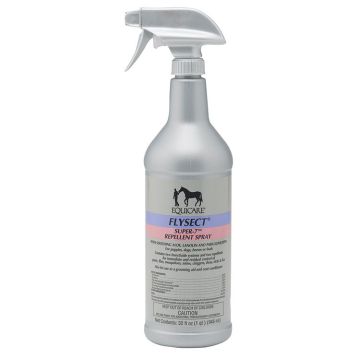 FARNAM Equicare Flysect Repellent Spray, Liquid, Yellow, Slight Alcohol, 32 oz 
