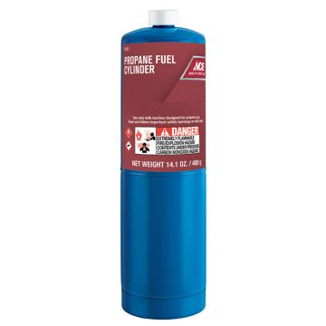 Ace Steel Propane Fuel Cylinder, 14.1 oz.