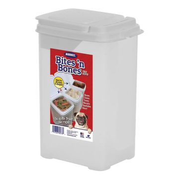 Buddeez Bites 'n Bones Pet Treat Storage Container, 3.5QT