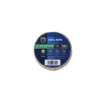 Twisted Sisal Rope, 1/4 In. x 100 Ft.