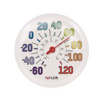 Taylor Decorative Dial Thermometer Plastic Multicolored