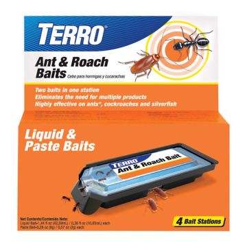 TERRO Ant and Roach Bait Station, 4 pk