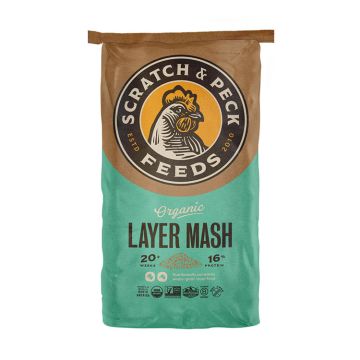 Scratch and Peck Feeds Organic Chicken and Duck Feed – Layer Mash 16%
