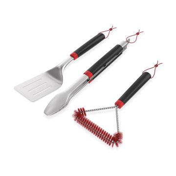 Weber Grill Tool Set Spatula, Tongs, & Brush