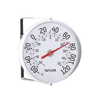 5.25" Round Dial Thermometer with bracket