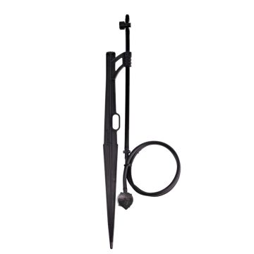 Raindrip Adjustable Flow Jet Assembly, Quarter-Circle Pattern, Fan Spray, 1/4 in. Clamp N Pierce Inlet, Riser, 13 in. Stake