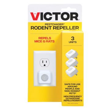 Victor PestChaser Plug-In Electronic Pest Repeller For Rodents, 3 pk