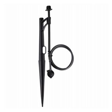 Raindrip Adjustable Flow Bubbler Assembly, Full-Circle Pattern, 8 Stream, with 1/4 in. Clamp N Pierce Inlet on 13 in. Stake