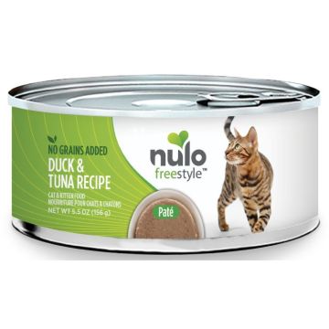 Nulo FreeStyle Cat Pate' Grain Free Duck & Tuna, 5.5 oz