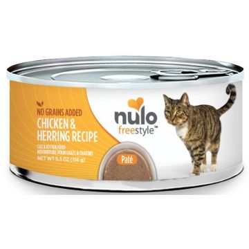 Nulo FreeStyle Cat Pate' Grain Free Chicken & Herring, 5.5 oz