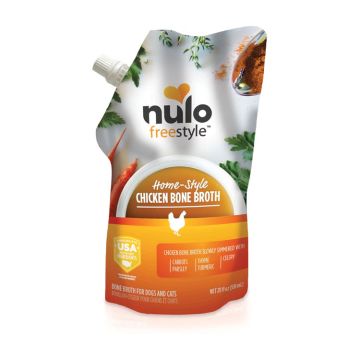 nulo® FreeStyle Grain-Free Dog & Cat Food Topper Chicken Bone Broth Recipe 20 oz pouch