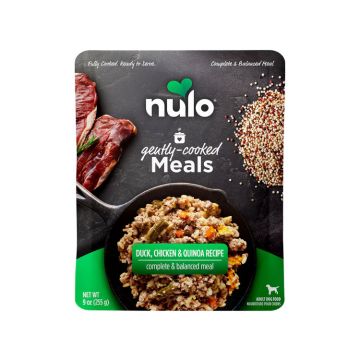 Nulo Gently Cooked Meals Duck, Chicken & Quinoa Recipe Adult Dog Wet Food Pouch, 9 oz.